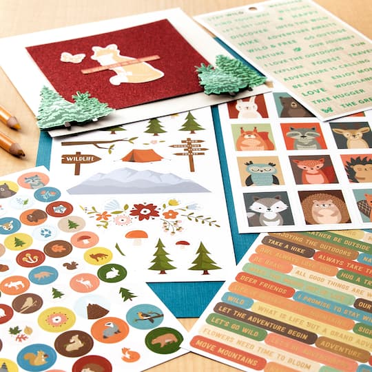 12 Pack: Woodland Animals Sticker Book by Recollections™
